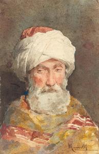 MAURELLI 1800,Portrait of a man from the East.,Galerie Koller CH 2015-09-16