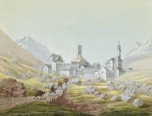MAURER Heinrich 1774-1850,Views of Switzerland: Hospitiam,Christie's GB 2012-04-25