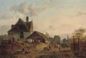 MAURER Julius 1855-1922,Returning from market,1872,Christie's GB 2010-01-05