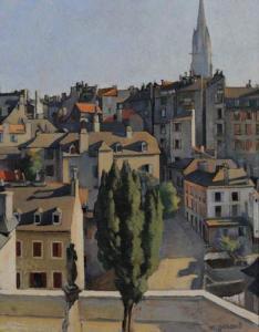 MAURICE GIRARD 1900,Vue de Paris, la cote de la ,1932,Chevau-Legers Encheres Martin-Chausselat 2008-06-29