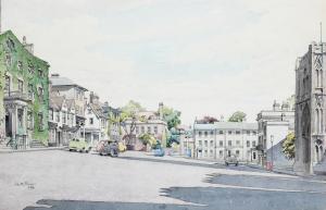MAURICE PRINCE Louis Stanley,View of Angel Hill, Bury St Edmunds,1969,Woolley & Wallis 2021-12-07