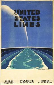 MAURUS Edmond 1900-1900,United States Lines,c.1935,Aste Bolaffi IT 2021-03-18