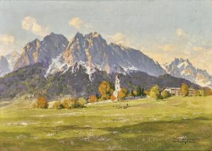 MAURUS Hans 1901-1942,Obergrainau mit Zugspitze und Waxenstein,Palais Dorotheum AT 2024-02-21
