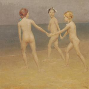 MAURY Georges Sauveur 1872-1960,Bain matinal,1924,Brussels Art Auction BE 2021-06-29
