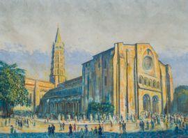 MAURY Georges Sauveur 1872-1960,La Basilique Saint Sernin, Toulouse,Marambat-Camper FR 2021-06-23