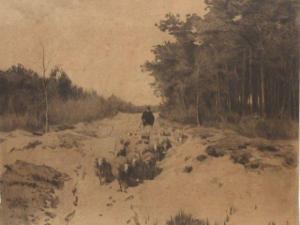 MAUVE Anton 1838-1888,Berger menant son troupeau dans les dunes,Morel de Westgaver BE 2011-05-14
