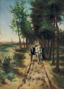 MAUVE Anton 1838-1888,Horse Drawn Cart,Hindman US 2007-02-25
