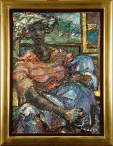 MAVINGA Ma Nkondo Ngwala 1937,Portrait d'Africaine,Galerie Moderne BE 2020-02-17