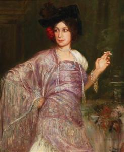 MAX Corneille 1875-1924,Portrait of the dancer Dora Gedon,Palais Dorotheum AT 2017-10-19