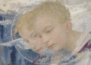 MAXENCE Edgard 1871-1954,Deux Anges,1895,Christie's GB 2016-12-13