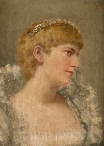 MAXFIELD James Emery 1848,Lady with diadem,1882,Hargesheimer Kunstauktionen DE 2021-03-13