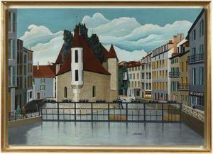 Maxime,Annecy, le Palais de l'Isle et le Canal du Thiou,1960,Hotel des ventes Giraudeau 2022-03-05