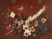 MAXOVA EHRLEROVA Louisa 1850,A Still Life with Pansies and a Feather,Palais Dorotheum AT 2007-11-24
