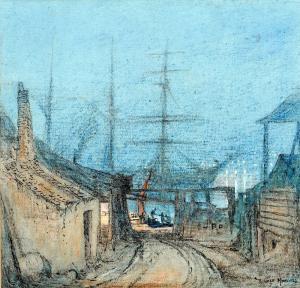 MAXWELL Donald 1877-1936,Chatham Dockyard,Rowley Fine Art Auctioneers GB 2013-09-03