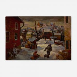 MAXWELL JOHN R,Playing in the Snow Playing in the Snow,1945,Rago Arts and Auction Center 2023-11-10