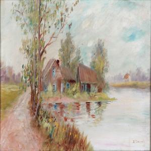 maxwell,Landscape with houses and a lake,1896,Bruun Rasmussen DK 2012-08-27