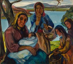 MAY Henrietta Mabel 1884-1971,Indian Women, Oka,1927,Heffel CA 2023-11-23