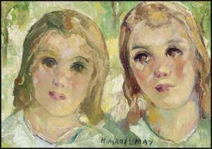 MAY Henrietta Mabel 1884-1971,Two of My Friends,1956,Heffel CA 2014-05-31