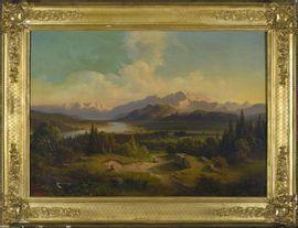 MAYBURGER Joseph 1813-1908,Paysage de montagne.,Etienne de Baecque FR 2021-11-29