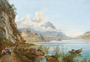 Mayer Attenhofer Jacob,Vue d'un lac montagneux,1830,AuctionArt - Rémy Le Fur & Associés 2019-10-08