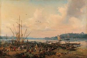 MAYER Auguste Etienne Fr 1805-1890,A View of Constantinople from Tophane looking to,1835,Christie's 1999-06-17