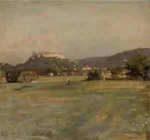 MAYER Elfriede 1883-1946,Blick auf Festung Hohen Salzburg,Palais Dorotheum AT 2007-05-23