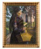 MAYER 1900-1900,Frau vor einer Kirche stehend,Historia Auctionata DE 2013-04-13