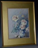 MAYER Jean 1900-1900,Pink and White Roses in a Vase,Bamfords Auctioneers and Valuers GB 2017-03-15