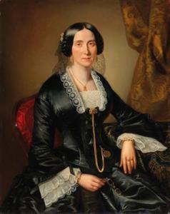 Mayer Johann Christian,Portrait of Johanna Bujatti, neé Alle, in Vi,1854,Palais Dorotheum 2017-06-29