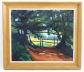 Mayer Kaia 1923-2005,A wooded scene with field beyond,Claydon Auctioneers UK 2022-08-28