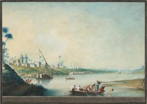 MAYER Luigi 1755-1803,Two Views along the Nile: CASA ARABA SITUATA SUL C,Skinner US 2023-11-02