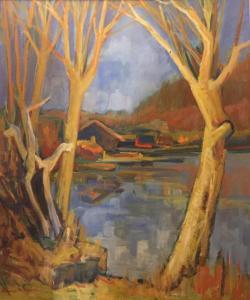 MAYER Marcel 1918-2011,Rivière en automne,Millon & Associés FR 2017-11-14