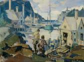 MAYER Peter Bela 1888-1954,Fishermen in a Harbor,William Doyle US 2022-09-28