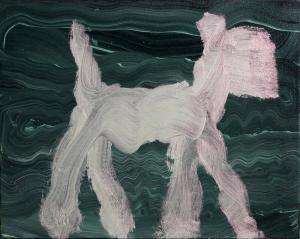 MAYER Peter 1954,Dog (Pink on Green),1990,Ro Gallery US 2023-07-06
