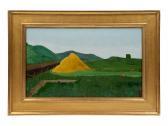 MAYER Ralph 1895-1979,Landscape with Haystack,Hindman US 2022-08-16