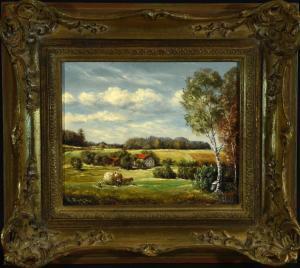 MAYER 1900-1900,Weite Landschaft mit Heuernte,20th century,Allgauer DE 2023-01-13