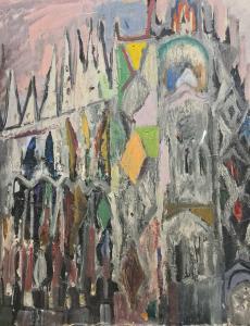 MAYERSON Anna 1906-1984,architectural study of a Cathedral and an abstract,Cheffins GB 2022-05-12