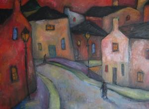 MAYES JEREMY,'Old Town at Sunset,2014,TW Gaze GB 2019-07-13