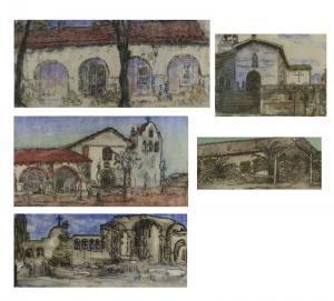 MAYHEW Nell Brooker,California Mission - San Juan Bautista,1926,John Moran Auctioneers 2018-01-23