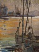 MAYHEW Nell Brooker 1876-1940,Harbor Evening,20th Century,John Moran Auctioneers US 2018-01-23