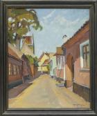 MAYNÉ Henry 1891-1975,Solig gata,Uppsala Auction SE 2016-04-12