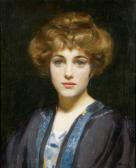 MAYNARD Richard Field 1875,Portrait of a Woman in Blue,1910,Jackson's US 2008-09-23