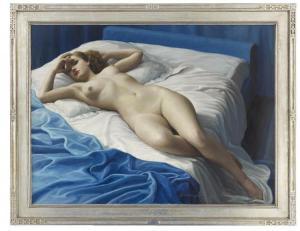 Mayor Joan 1890-1970,Reclining Nude in a Blue Interior,20th Century,New Orleans Auction 2017-10-14