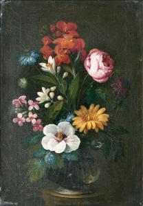 MAYRHOFER Johann Nepomuk 1764-1832,Blumen in einer Vase,Stahl DE 2021-05-08