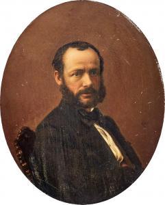 MAZER Karl Peter 1807-1884,Porträtt av en man,Uppsala Auction SE 2020-09-15