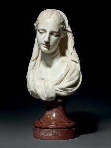 MAZZA Giuseppe 1817-1884,A CARVED MARBLE BUST OF THE VIRGIN,Christie's GB 2007-07-05