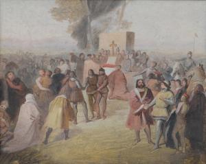 MAZZA Giuseppe 1817-1884,Il giuramento di Pontida,Meeting Art IT 2024-11-26