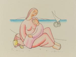MAZZELLA Mario 1923-2008,MOTHER AND CHILD,Ross's Auctioneers and values IE 2023-07-19