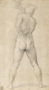 Mazzola Girolamo Francesco Maria 1503-1540,A male nude seen from the back, brandishing a,Christie's 2024-02-01