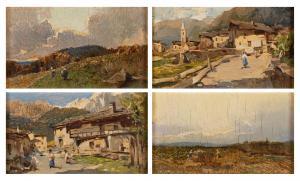MAZZOLANI Bruto 1880-1949,Paesaggi,Finarte IT 2023-10-19